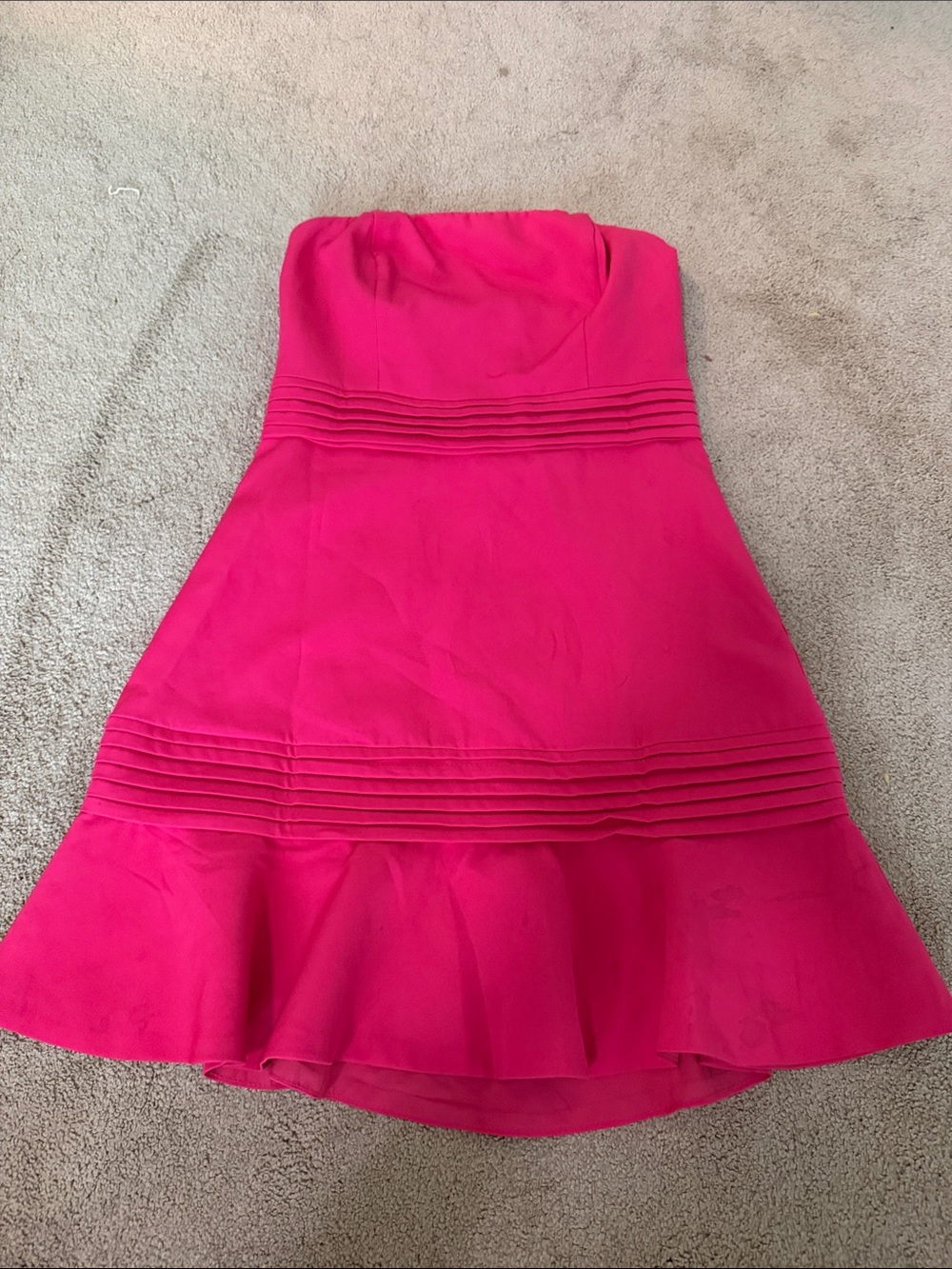 DO+BE Strapless Pink Fit-and-Flare Dress